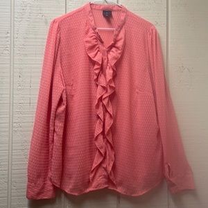 Worthington blouse extra large light weight peach color